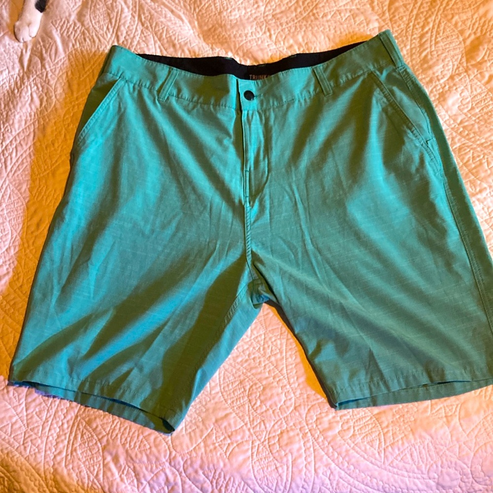 Size 38 men’s Trunks brand green casual shorts